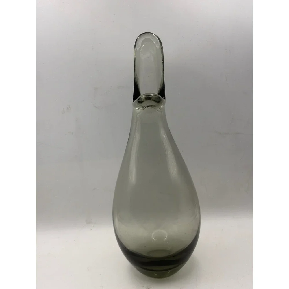 Holmegaard Otto Brauer Smoke Gray‎ Glass Gulvvase Mid Century Modern Denmark 10